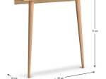 ΚΟΝΣΟΛΑ ΕΠΙΤΟΙΧΙΑ FIONA MEGAPAP ΑΠΟ ΜΕΛΑΜΙΝΗ ΧΡΩΜΑ OAK 60X22X73ΕΚ.