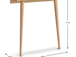 ΚΟΝΣΟΛΑ ΕΠΙΤΟΙΧΙΑ FIONA MEGAPAP ΑΠΟ ΜΕΛΑΜΙΝΗ ΧΡΩΜΑ OAK 60X22X73ΕΚ.