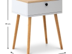 ΚΟΜΟΔΙΝΟ PAULINE MEGAPAP ΜΕΛΑΜΙΝΗΣ ΧΡΩΜΑ PINE - ΛΕΥΚΟ 45X35X61ΕΚ.