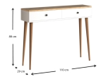 ΚΟΝΣΟΛΑ ΜΕΛΑΜΙΝΗΣ ALIS MEGAPAP ΧΡΩΜΑ PINE WHITE 110X29X88ΕΚ.