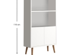 ΒΙΒΛΙΟΘΗΚΗ ΜΕΛΑΜΙΝΗΣ CUBE MEGAPAP ΧΡΩΜΑ ΛΕΥΚΟ 60X24X110ΕΚ.