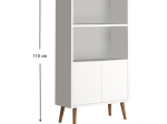 ΒΙΒΛΙΟΘΗΚΗ ΜΕΛΑΜΙΝΗΣ CUBE MEGAPAP ΧΡΩΜΑ ΛΕΥΚΟ 60X24X110ΕΚ.