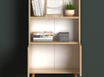 ΒΙΒΛΙΟΘΗΚΗ ΜΕΛΑΜΙΝΗΣ CUBE MEGAPAP ΧΡΩΜΑ OAK 60X24X110ΕΚ.