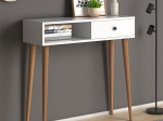 ΚΟΝΣΟΛΑ ΜΕΛΑΜΙΝΗΣ NAPOLI MEGAPAP ΧΡΩΜΑ ΛΕΥΚΟ 90X29X88ΕΚ.