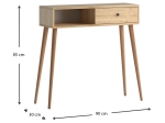 ΚΟΝΣΟΛΑ ΜΕΛΑΜΙΝΗΣ NAPOLI MEGAPAP ΧΡΩΜΑ OAK 90X29X88ΕΚ.