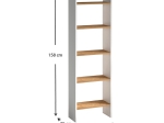 ΒΙΒΛΙΟΘΗΚΗ ΜΕΛΑΜΙΝΗΣ FLORA MEGAPAP ΧΡΩΜΑ WHITE PINE 52X25X158ΕΚ.