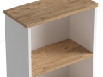 ΒΙΒΛΙΟΘΗΚΗ ΜΕΛΑΜΙΝΗΣ FLORA MEGAPAP ΧΡΩΜΑ WHITE - OAK 52X25X80ΕΚ.