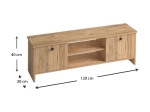 ΕΠΙΠΛΟ ΤΗΛΕΟΡΑΣΗΣ CUBE MEGAPAP ΑΠΟ ΜΕΛΑΜΙΝΗ ΧΡΩΜΑ PINE 120X30X40ΕΚ.