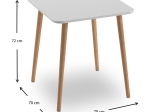 ΤΡΑΠΕΖΙ KARE MEGAPAP ΑΠΟ ΜΕΛΑΜΙΝΗ ΧΡΩΜΑ ΛΕΥΚΟ 70X70X72ΕΚ.