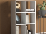 ΒΙΒΛΙΟΘΗΚΗ CUBE MEGAPAP ΑΠΟ ΜΕΛΑΜΙΝΗ ΧΡΩΜΑ ΛΕΥΚΟ 73,5X34X109ΕΚ.