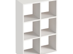 ΒΙΒΛΙΟΘΗΚΗ CUBE MEGAPAP ΑΠΟ ΜΕΛΑΜΙΝΗ ΧΡΩΜΑ ΛΕΥΚΟ 73,5X34X109ΕΚ.