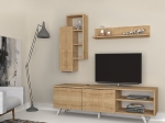 ΣΥΝΘΕΣΗ ΤΗΛΕΟΡΑΣΗΣ ZEN MEGAPAP ΑΠΟ ΜΕΛΑΜΙΝΗ ΧΡΩΜΑ SONOMA 160X35X47ΕΚ.