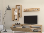ΣΥΝΘΕΣΗ ΤΗΛΕΟΡΑΣΗΣ ZEN MEGAPAP ΑΠΟ ΜΕΛΑΜΙΝΗ ΧΡΩΜΑ SONOMA 160X35X47ΕΚ.