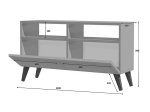 ΕΠΙΠΛΟ ΤΗΛΕΟΡΑΣΗΣ INCI MEGAPAP ΧΡΩΜΑ ΛΕΥΚΟ 120X35X50ΕΚ.