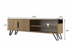 ΕΠΙΠΛΟ ΤΗΛΕΟΡΑΣΗΣ FOOT MEGAPAP ΧΡΩΜΑ ΦΥΣΙΚΟ ΟΞΙΑΣ 160X35X49ΕΚ.