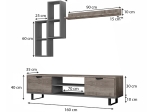ΣΥΝΘΕΣΗ ΤΗΛΕΟΡΑΣΗΣ LONSA MEGAPAP ΧΡΩΜΑ ΛΕΥΚΟ 160X35X40ΕΚ.