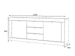ΜΠΟΥΦΕΣ OCEAN MEGAPAP ΧΡΩΜΑ ΓΚΡΙ ΣΚΥΡΟΔΕΜΑΤΟΣ 210X45X86ΕΚ.