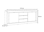 ΜΠΟΥΦΕΣ OCEAN MEGAPAP ΧΡΩΜΑ ΓΚΡΙ ΣΚΥΡΟΔΕΜΑΤΟΣ 210X45X86ΕΚ.