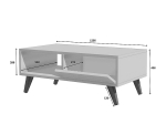 ΤΡΑΠΕΖΑΚΙ ΣΑΛΟΝΙΟΥ ASTER MEGAPAP ΧΡΩΜΑ ΛΕΥΚΟ 120X56X40ΕΚ.