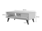 ΤΡΑΠΕΖΑΚΙ ΣΑΛΟΝΙΟΥ ASTER MEGAPAP ΧΡΩΜΑ ΛΕΥΚΟ 120X56X40ΕΚ.