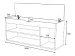 ΠΑΠΟΥΤΣΟΘΗΚΗ ΜΕΛΑΜΙΝΗΣ MOD MEGAPAP 8 ΖΕΥΓΩΝ ΧΡΩΜΑ SONOMA 105X30X48ΕΚ.
