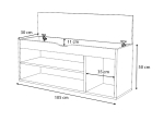 ΠΑΠΟΥΤΣΟΘΗΚΗ ΜΕΛΑΜΙΝΗΣ MOD MEGAPAP 8 ΖΕΥΓΩΝ ΧΡΩΜΑ SONOMA 105X30X48ΕΚ.