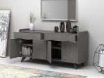 ΜΠΟΥΦΕΣ SILA MEGAPAP ΧΡΩΜΑ ΓΚΡΙ ΣΚΥΡΟΔΕΜΑΤΟΣ 140X45X72ΕΚ.