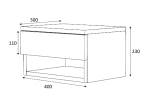 ΚΟΜΟΔΙΝΟ ΕΠΙΤΟΙΧΙΟ MARY MEGAPAP ΧΡΩΜΑ ΛΕΥΚΟ 40X30X23ΕΚ.