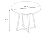 ΤΡΑΠΕΖΙ RUBES MEGAPAP ΧΡΩΜΑ ΓΚΡΙ ΣΚΥΡΟΔΕΜΑΤΟΣ 100X100X78ΕΚ.