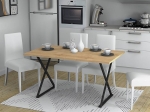 ΤΡΑΠΕΖΙ BETTE MEGAPAP ΧΡΩΜΑ ΦΥΣΙΚΟ ΟΞΙΑΣ - ΑΝΘΡΑΚΙ 140X80X76ΕΚ.