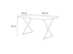 ΤΡΑΠΕΖΙ BETTE MEGAPAP ΧΡΩΜΑ ΦΥΣΙΚΟ ΟΞΙΑΣ - ΑΝΘΡΑΚΙ 140X80X76ΕΚ.