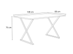ΤΡΑΠΕΖΙ BETTE MEGAPAP ΧΡΩΜΑ ΦΥΣΙΚΟ ΟΞΙΑΣ - ΑΝΘΡΑΚΙ 140X80X76ΕΚ.