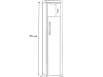 ΣΤΗΛΗ ΜΠΑΝΙΟΥ ΜΕΛΑΜΙΝΗΣ MURRAY MEGAPAP ΧΡΩΜΑ ΛΕΥΚΟ 16X14X70ΕΚ.