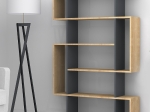 ΒΙΒΛΙΟΘΗΚΗ ΜΕΛΑΜΙΝΗΣ CLINT MEGAPAP ΧΡΩΜΑ SONOMA - ΑΝΘΡΑΚΙ 108X25X161ΕΚ.