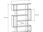 ΒΙΒΛΙΟΘΗΚΗ ΜΕΛΑΜΙΝΗΣ CLINT MEGAPAP ΧΡΩΜΑ SONOMA - ΑΝΘΡΑΚΙ 108X25X161ΕΚ.