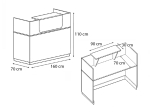 ΓΡΑΦΕΙΟ ΥΠΟΔΟΧΗΣ - RECEPTION LEMMON MEGAPAP ΧΡΩΜΑ ΦΥΣΙΚΟ ΟΞΙΑΣ 160X70X110ΕΚ.