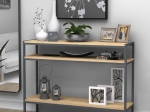 ΚΟΝΣΟΛΑ NEW SMART MEGAPAP ΜΕΤΑΛΛΙΚΗ - ΜΕΛΑΜΙΝΗΣ ΧΡΩΜΑ OAK 120X33X90ΕΚ.