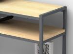 ΚΟΝΣΟΛΑ NEW SMART MEGAPAP ΜΕΤΑΛΛΙΚΗ - ΜΕΛΑΜΙΝΗΣ ΧΡΩΜΑ OAK 120X33X90ΕΚ.