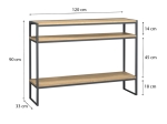 ΚΟΝΣΟΛΑ NEW SMART MEGAPAP ΜΕΤΑΛΛΙΚΗ - ΜΕΛΑΜΙΝΗΣ ΧΡΩΜΑ OAK 120X33X90ΕΚ.