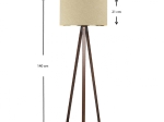 ΦΩΤΙΣΤΙΚΟ ΔΑΠΕΔΟΥ ROSLING MEGAPAP MDF/ΥΦΑΣΜΑ PVC ΧΡΩΜΑ ΚΑΡΥΔΙ/ΜΠΕΖ 38X21X140ΕΚ.