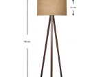 ΦΩΤΙΣΤΙΚΟ ΔΑΠΕΔΟΥ ROSLING MEGAPAP MDF/ΥΦΑΣΜΑ PVC ΧΡΩΜΑ ΚΑΡΥΔΙ/ΦΥΣΙΚΟ 38X38X140ΕΚ.