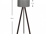 ΦΩΤΙΣΤΙΚΟ ΔΑΠΕΔΟΥ ROSLING MEGAPAP MDF/ΥΦΑΣΜΑ PVC ΧΡΩΜΑ ΜΑΥΡΟ/ΑΣΠΡΟΜΑΥΡΟ 38X38X140ΕΚ.
