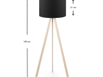 ΦΩΤΙΣΤΙΚΟ ΔΑΠΕΔΟΥ ROSLING MEGAPAP MDF/ΥΦΑΣΜΑ PVC ΧΡΩΜΑ ΦΥΣΙΚΟ/ΜΑΥΡΟ 38X21X140ΕΚ.