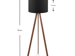 ΦΩΤΙΣΤΙΚΟ ΔΑΠΕΔΟΥ ROSLING MEGAPAP MDF/ΥΦΑΣΜΑ PVC ΧΡΩΜΑ ΚΑΡΥΔΙ/ΜΑΥΡΟ 38X21X140ΕΚ.