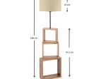 ΦΩΤΙΣΤΙΚΟ ΔΑΠΕΔΟΥ CLAUDE MEGAPAP MDF/FABRIC PVC ΧΡΩΜΑ ΚΑΦΕ/ΜΠΕΖ 37X20X140ΕΚ.