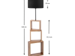 ΦΩΤΙΣΤΙΚΟ ΔΑΠΕΔΟΥ CLAUDE MEGAPAP MDF/FABRIC PVC ΧΡΩΜΑ ΚΑΦΕ/ΜΑΥΡΟ 37X20X140ΕΚ.