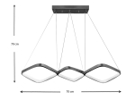 ΦΩΤΙΣΤΙΚΟ ΟΡΟΦΗΣ LED EUGENE MEGAPAP ΜΕΤΑΛΛΙΚΟ ΧΡΩΜΑ ΜΑΥΡΟ 90X32X36ΕΚ.