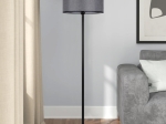 ΦΩΤΙΣΤΙΚΟ ΔΑΠΕΔΟΥ TREVISO MEGAPAP ΜΕΤΑΛΛΟ/ΥΦΑΣΜΑ PVC ΧΡΩΜΑ ΜΑΥΡΟ - ΓΚΡΙ 45X45X165ΕΚ.