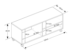 ΕΠΙΠΛΟ ΤΗΛΕΟΡΑΣΗΣ SABRINA MEGAPAP ΑΠΟ ΜΕΛΑΜΙΝΗ ΧΡΩΜΑ URBAN OAK 120X40X47ΕΚ.