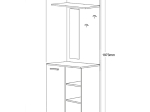 ΕΠΙΠΛΟ ΕΙΣΟΔΟΥ MANUELE MEGAPAP ΜΕΛΑΜΙΝΗΣ ΧΡΩΜΑ ΓΚΡΙ OAK - DARK ATELIER 68X36X200ΕΚ.